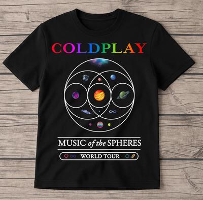 Coldplay Music Of The Spheres 2025 Welttournee T-Shirt, Größe S-4XL