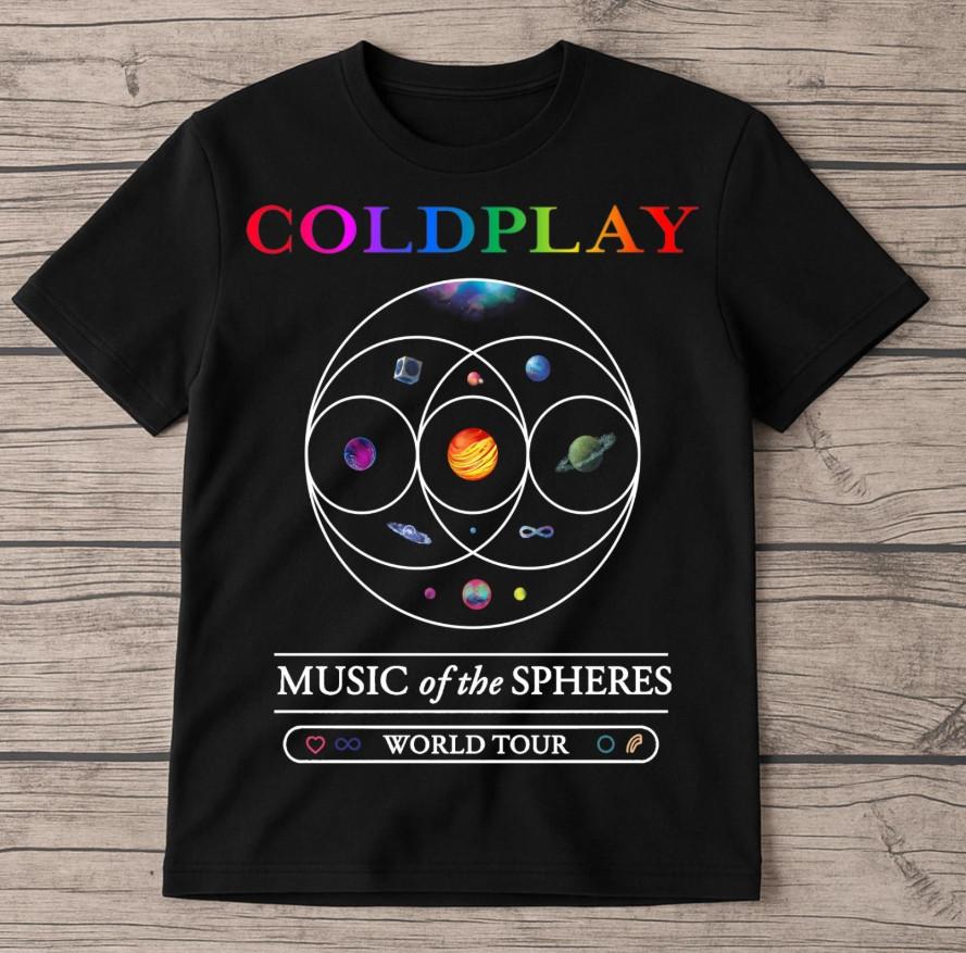 Coldplay Music Of The Spheres 2025 World Tour T-shirt, size S-4XL