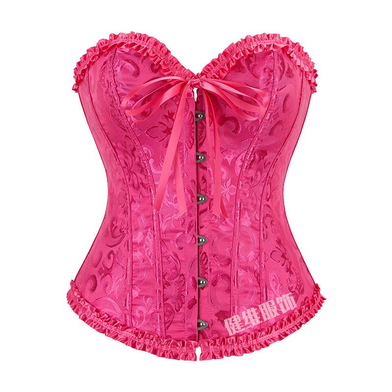 Jacquard Lace Fishbone Corset: Party-Style Shaping Top