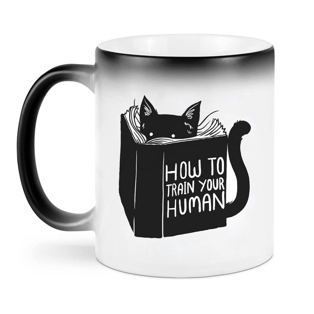 Ceramic Coffee Mark Cup Temperature-sensitive Color-changing Cup