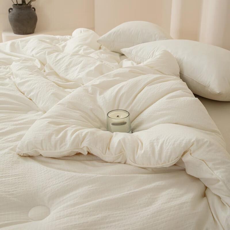 Muji Waffle Weave Soybean All-Season Quilt