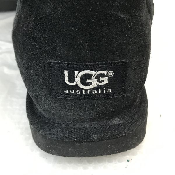 USA UGG Classic Short Mouton Boots [24.0/Black] S/N5825 Shoes(USED)