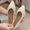 Women Pointed Toe Flats Breathable Fabric Spring Summer Flat Shoes Soft Sole Slip-on Girls Daily Walking Driving Loafers
