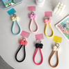 Clip Snap Design Phone Lanyards Bow-knot Style Key Chains Accessory Silicone Wrist Strap  for Women
