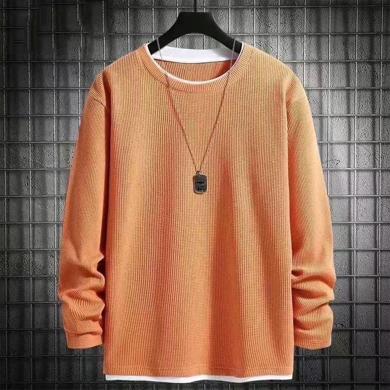 Spring Men's Round Neck Hoodie Casual Top Versatile