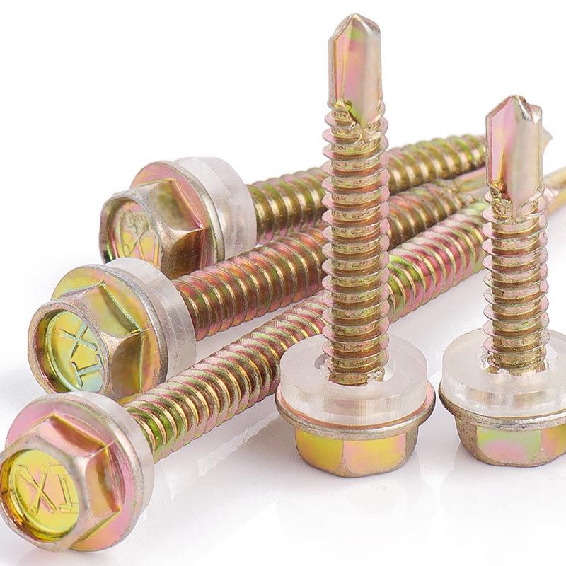 Förzinkad sexkantig självborrande skruv för färgstålplåt