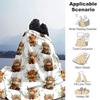 1pc Highland Cow Printing Lightweight Flannel Blanket, Comfortable and Warm Blanket, for Camping Sofa Bed and Couch Office, in All Seasons