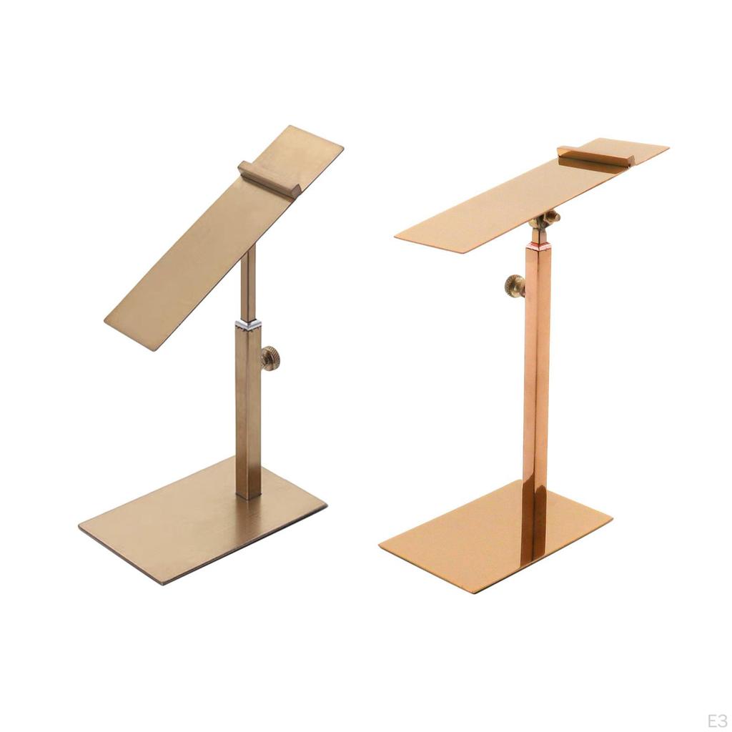 Elegant Stainless Steel Shoe Display Stand - Modern Design, Adjustable Height, Rustproof for Retail
