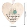 Christmas Heart-Shaped Sea Glass Keepsake Pendant Hanging Ornament Friendship Decor for Best Friends Xmas Tree