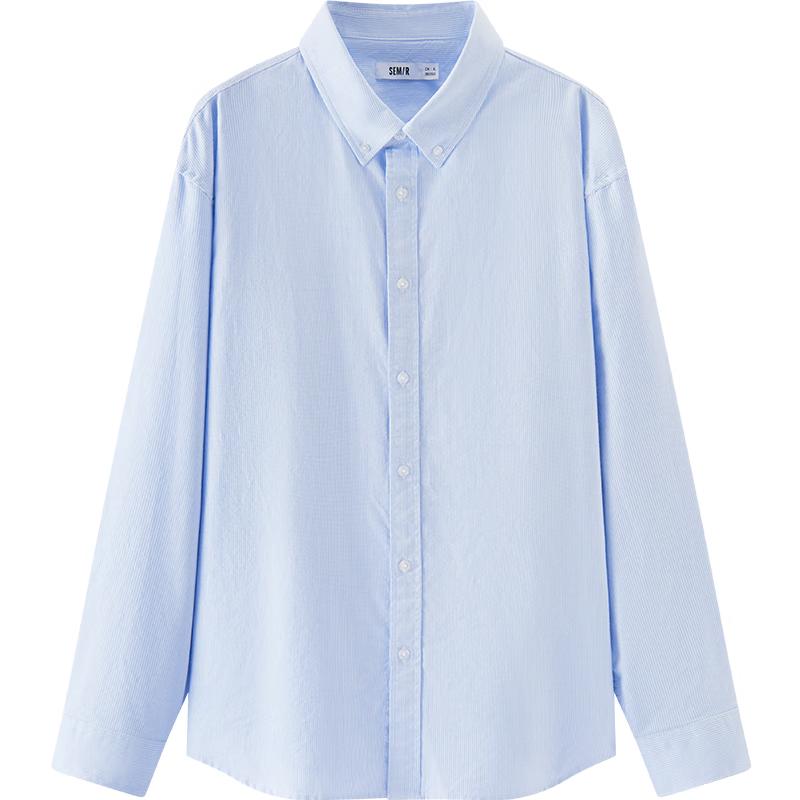 

Semir Men s Loose Fit Oxford Long Sleeve Shirt L