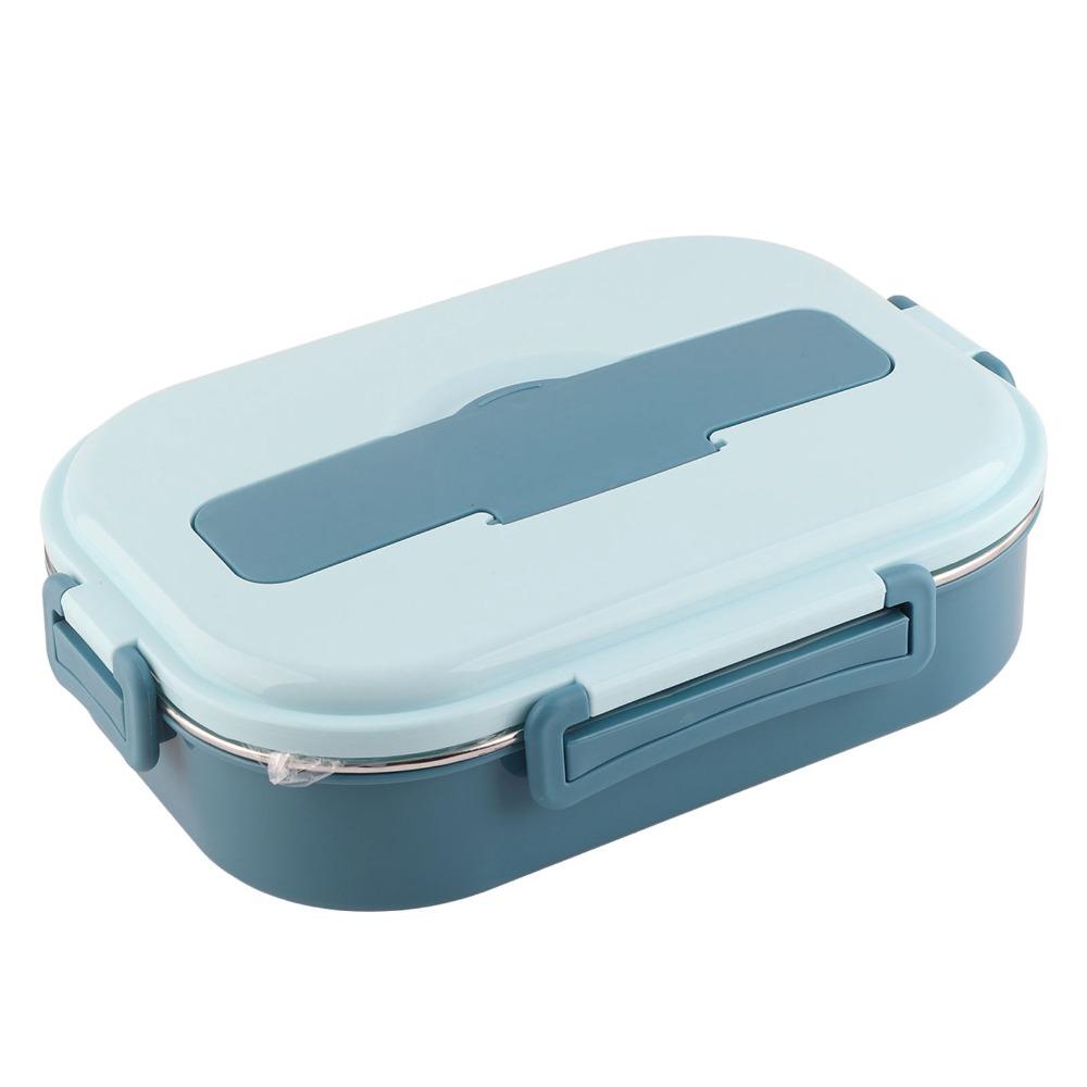 4-Compartment Portable Bento Box Includes Spoon & Chopsticks Food Storage Container  Work Use