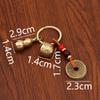 Mini Baifu cylinder brass keychain car key pendant Wudi Qian gourd scenic spot small commodities