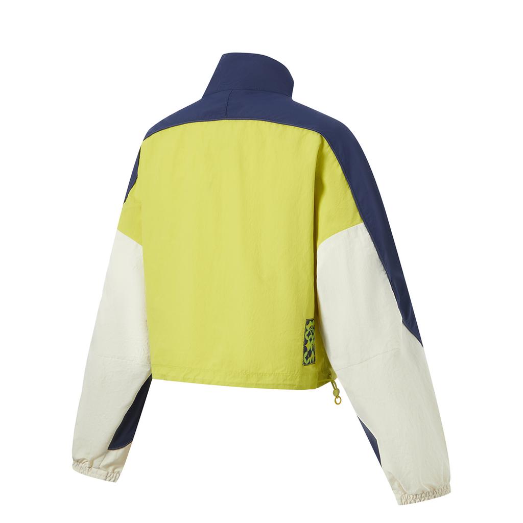 Li Ning Lightweight Breathable Water-Resistant Stand Collar Loose Sports Outdoor Casual Jacket Women Jacket AFDU160-5