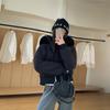 Autumn and Winter Hooded Fur Collar Women's Casual Cotton Jacket, Thick and Warm Short Bread Jacket