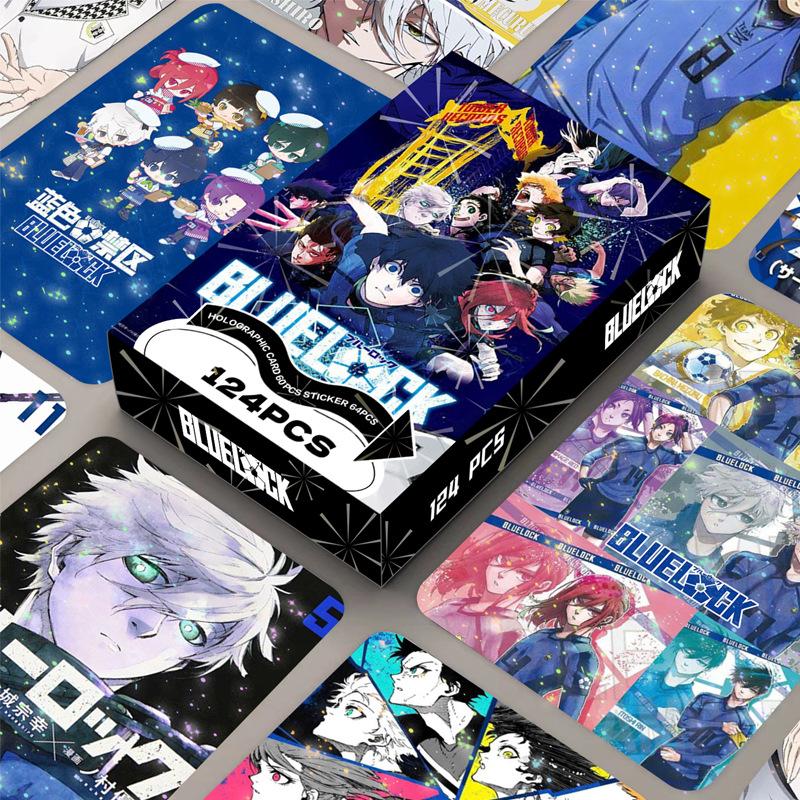 124pcs/set Anime Blue Lock Lomo Card Stickers with Postcards Message Photo Gift Fan Game Collection Card