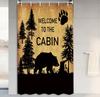 Rustic Forest Deer Shower Curtain Cabin Farmhouse Country Lodge Bathroom Decor Polyester Fabric Bath Curtain Set with Hooks