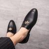 Autumn and winter casual small leather shoes youth pointed lazy shoes heightening hair stylist night show