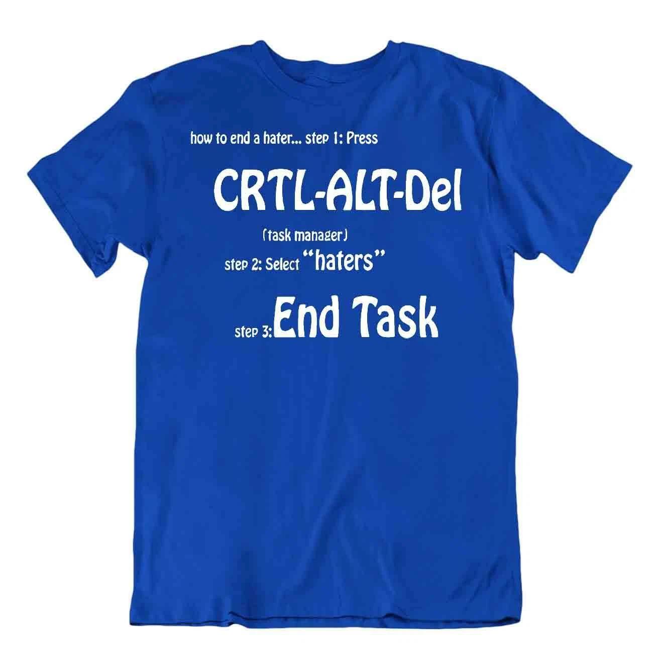 Crtl Alt Del Tshirt Programmer Humor T-Shirt Wnd Task Tee Gift Shirt S