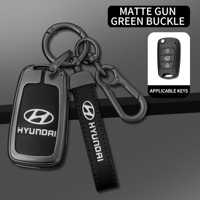 For Hyundai i20 i30 ix20 ix25 ix35 Elantra Accent Zinc Alloy Leather+TPU Car Remote Key Case Fob Cover Auto Interior Accessories