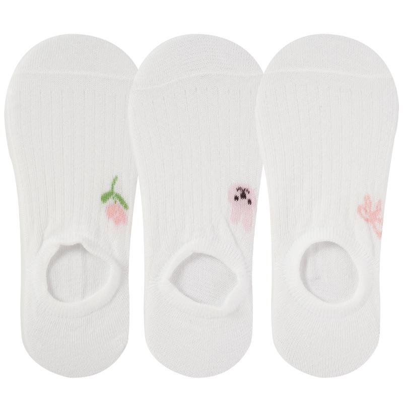 

Женские носки, модные летние носки с низкой трубой, женские, белые, однотонные, дышащие, нескользящие, невидимые носки One size
