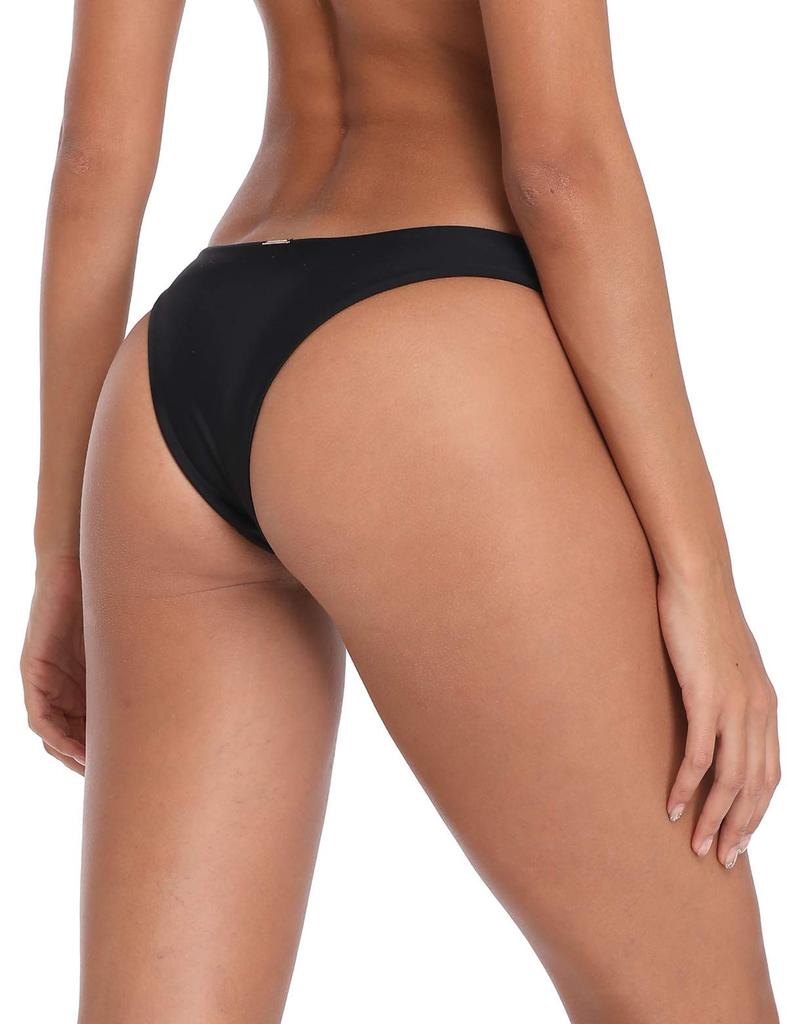 Exklusives schwarzes brasilianisches Bikini-Unterteil L [RELLECIGA] [Amazon-Marke] Damengröße