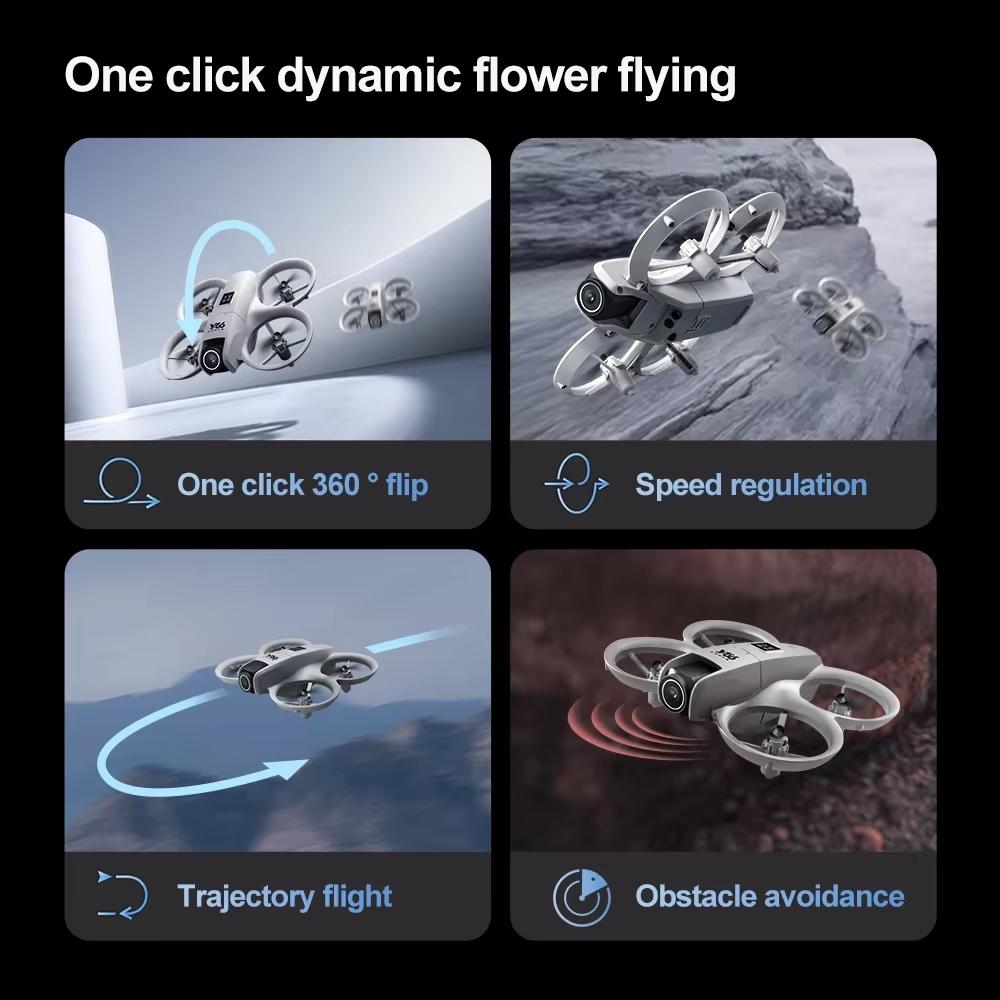 2025 New V66 Mini Drone 4K HD Camera WiFi FPV Obstacle Avoidance Quadcopter Remote Drone Children's Toy Gift