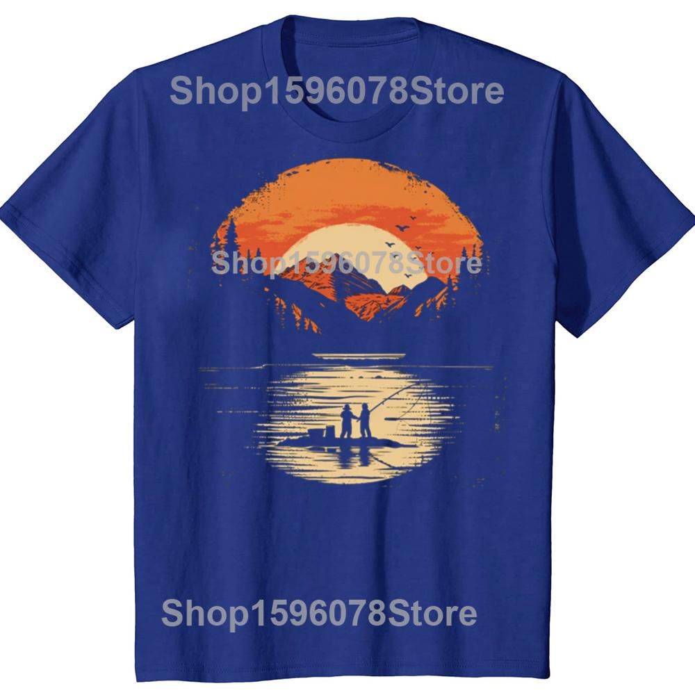 Mens Outdoor Activity Tshirt Enjoy Fishing Moment Shirts Men Clothing Tops Graphic T Shirts Vintage T Shirt Streetwear