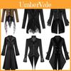 Elegant Gothic Style Long Coat For Men And Women In Dark Color Options Sizes S To Xxxl