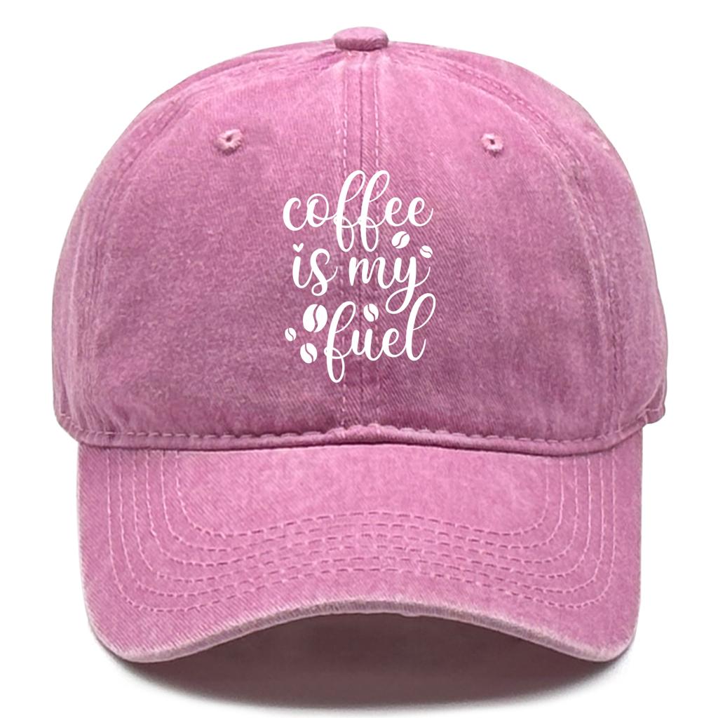 "coffee Is My Fuel“ Print Unisex Sun Hat Woman's Cap Fashion Vintage Snapback Caps Perfect For Women & Men One Size Fits All