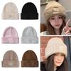 Women's Fashion Knitted Beanies Solid Color Windproof Warm Hat Knitted Cap Unisex