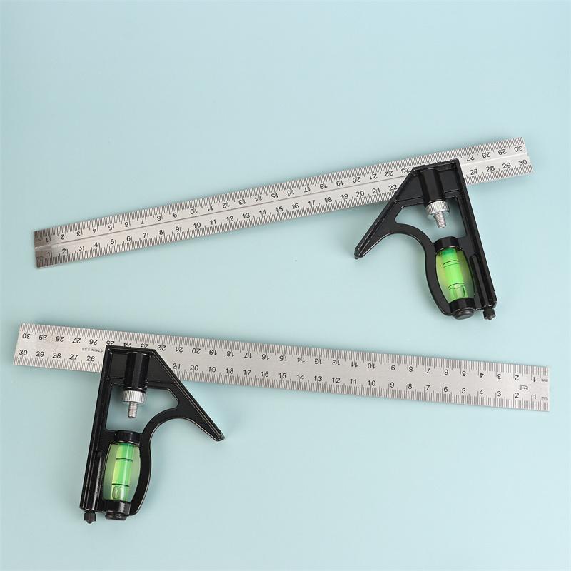 Angle Square Measuring Tools Set Precise Aluminium Adjustable Combination Spirit Level