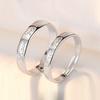 2pcs Couple 925 Sterling Silver Rings Sparkly Zircon for Women and Men Superior Luxury Wedding Jewelry Anniversary Gift