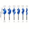 6-Piece Impact Wood Drill Bit,Auger Drill Bit Set for Wood,with Hex Shank Quick Change for Hardwood and Softwood,Plastic,etc
