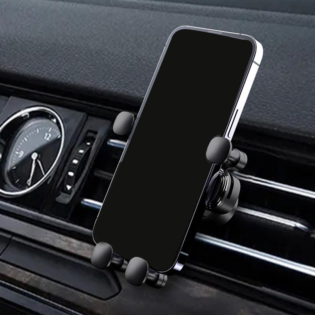Upgraded Gravity Car Phone Mount Auto Lock Hands Free Mini Car Vent Phone Mount for 4.7‑6.9 Inch Phone Gray