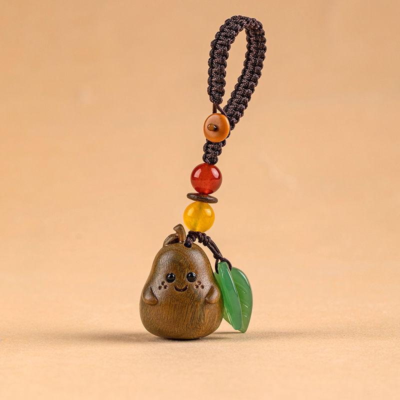Sandalwood Pear Keychain & Phone Lanyard: Unisex Couple's Ornament