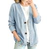 Women's Casual Denim Cardigan Jacket Open Front Long Sleeve for Everyday Wear