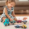Montessori Magnetic Wooden Train Toys Early Educational Cognition Animal Toy Sorting Learning Teaching Car Cartoon Set For Kids