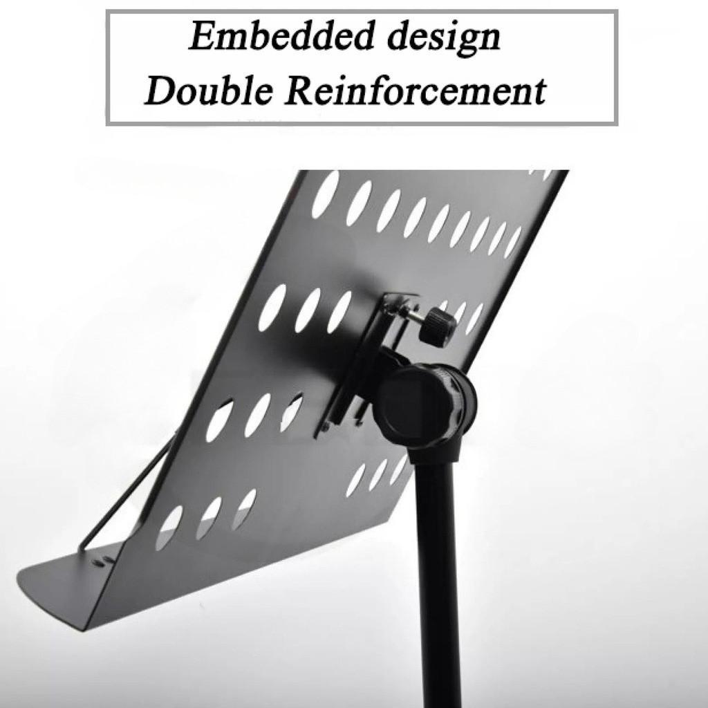 Foldable Music Rack Professional Height Adjustable Music Sheet Book Holder Heavy Duty Music Stand Conductor Stand