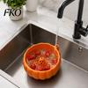 Ghost Face Berry Bowl Halloween Swirl Bowl, Center Wash with 360 Degree Rotating Vortex Handmade Tableware Spin Function, PLA Fruit Strainer