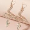 European Creative Punk Geometric Snake Coil Long Earrings