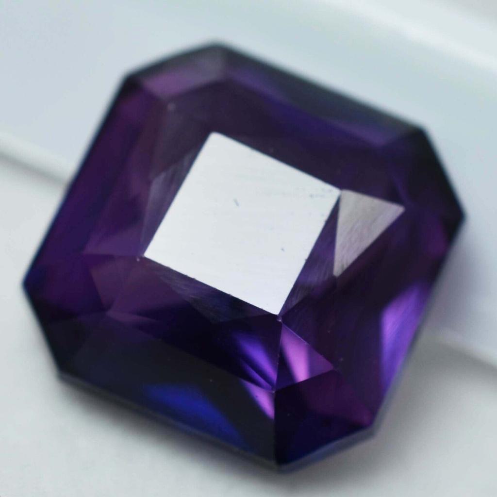 Natural Purple Tanzanite Loose Gemstone Square Cut 7.00 ct for Jewelry Making and Gem Collections