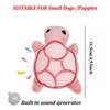 Durable Bite Resistant Interactive Dog Chew Toy for Puppy Teething Relief Mini Turtle Plush Dental Health Chewing Toy for