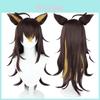 Heat-resistant Genshin Impact Dehya Wig With Hair Clips For Adult