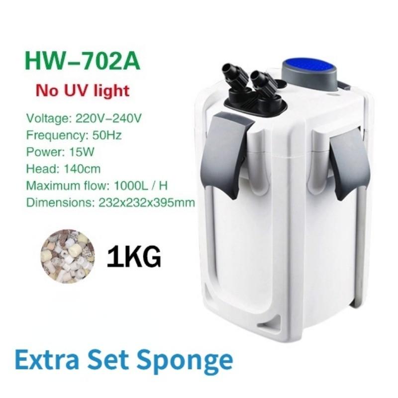 15W 30W 45W Ultra-quiet External Aquarium Filter Bucket UV Sterilizer Aquarium Lamp Canister Filter Aquarium Filter
