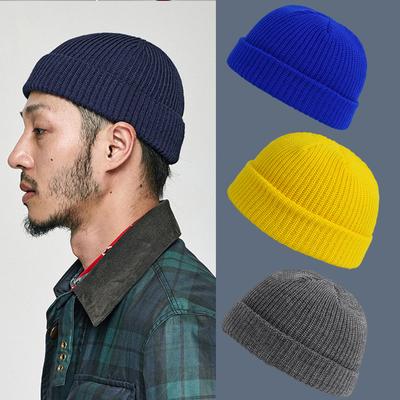 Unisex Fashion Warm Winter Casual Knitted Hat Solid Color All-match Hat
