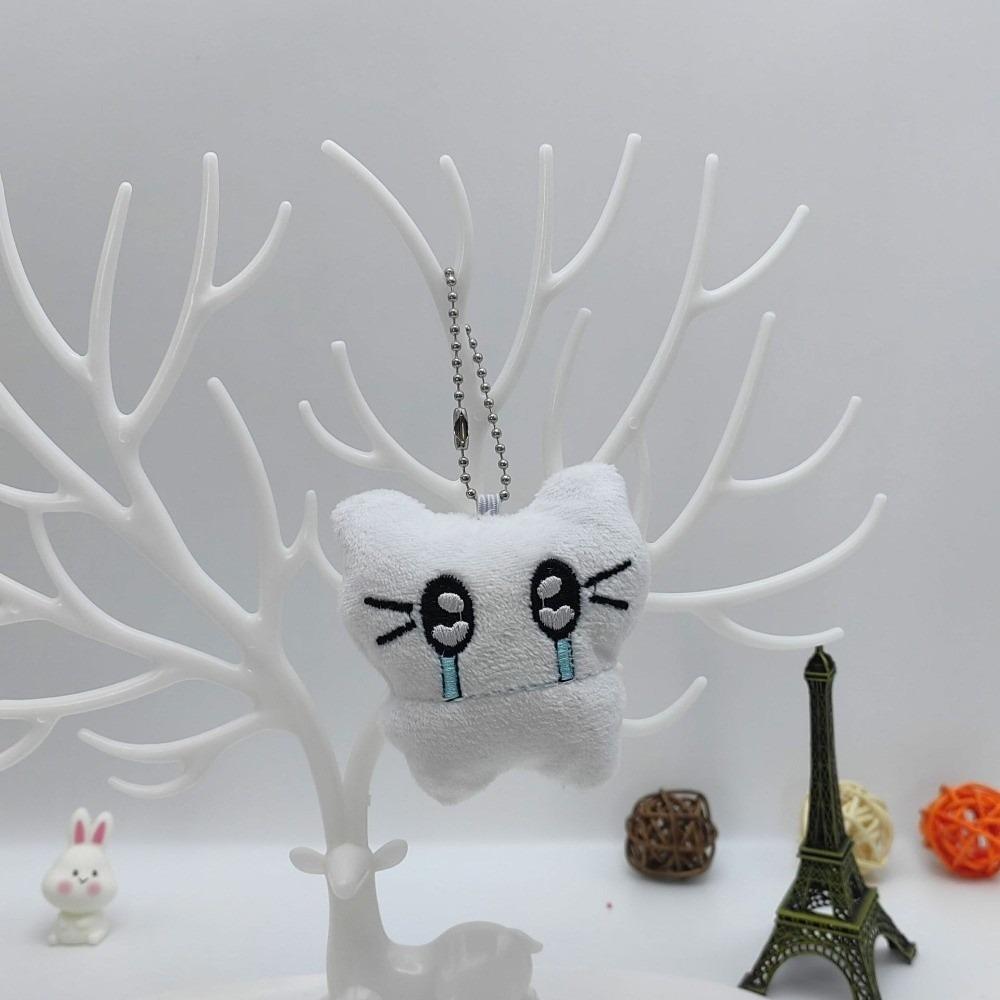 Bag Hanging Earphones Cat Pendant Funny Key Ring Bag Hanging Sad Cat Doll Keychain Unisex Crying Cat
