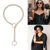 Versatile Necklace with Adjustable Hoop Cool Punk Inspired Adjustable Stainless Steel Necklace for Music Festivals Party