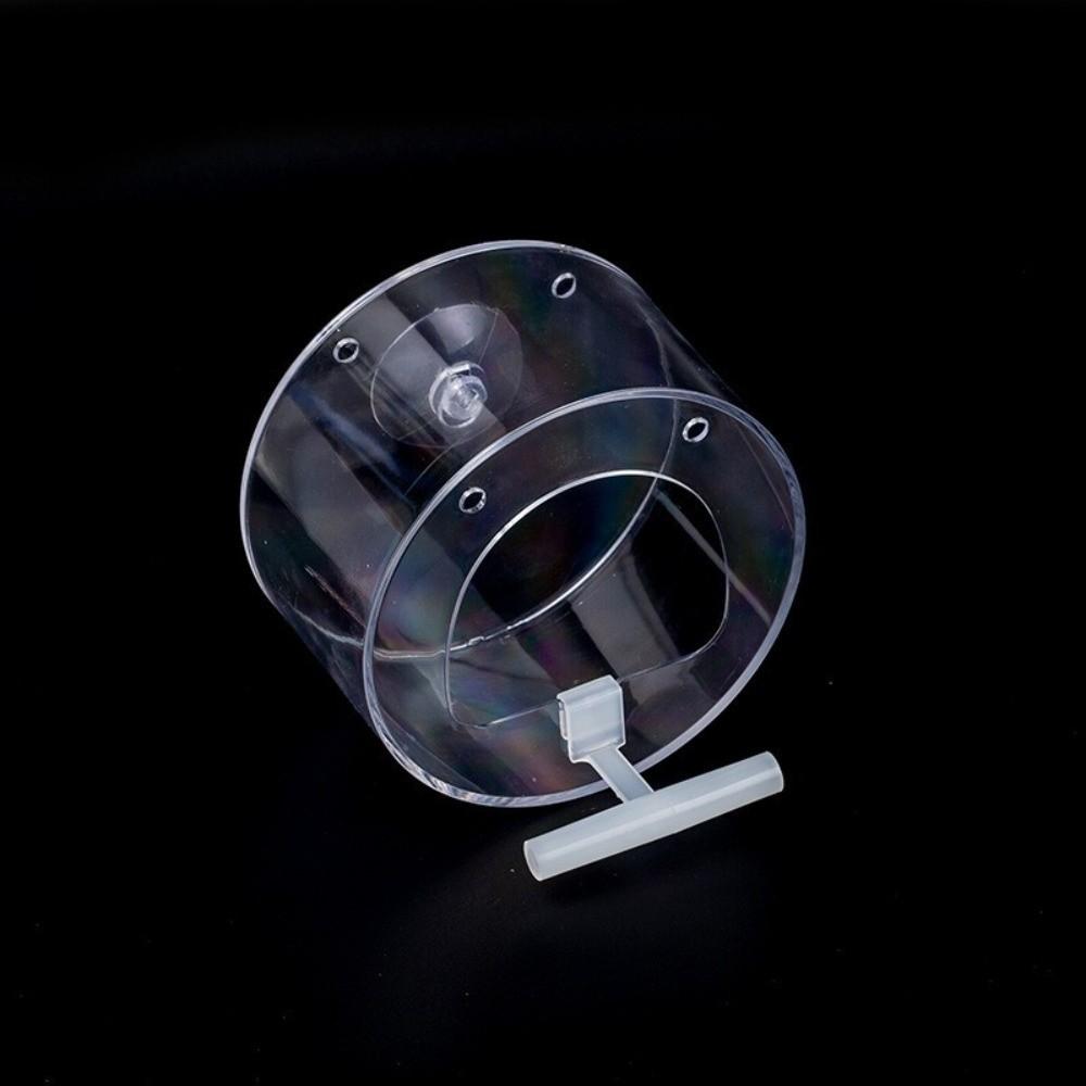 Wasserdichter hängender Acryl-Vogelfutterspender Starke Saugnapf Transparente Wildvogelhaus Große Kapazität mit Haken