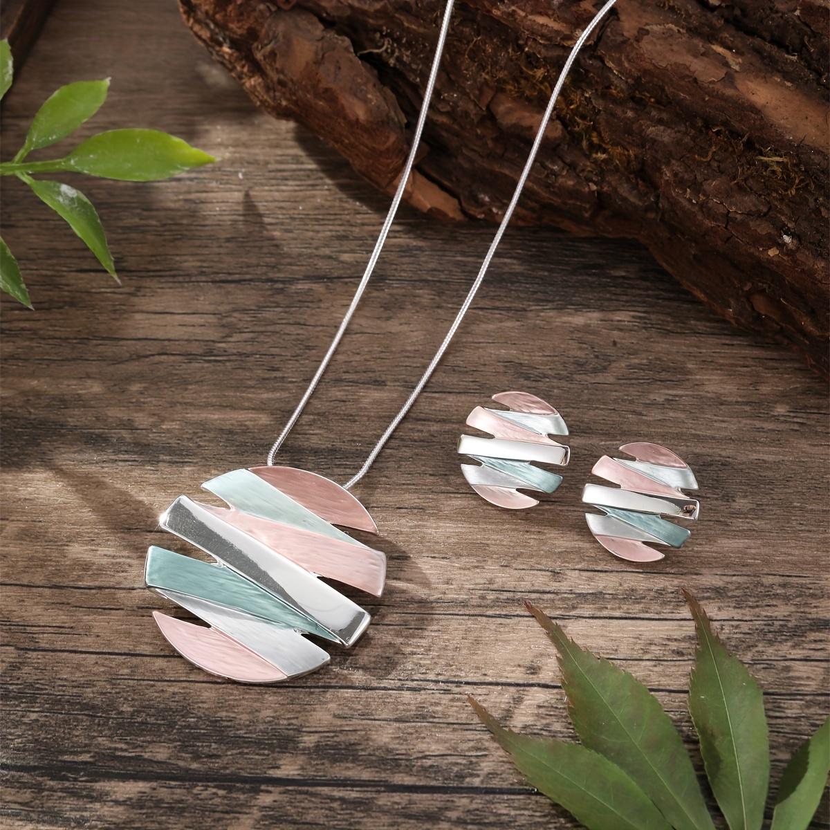 

Набор из 3 предметов: Геометрические круглые складные серьги-подвески с эмалью в стиле голубого океана, простые элегантные металлические расписные, повседневные универсальные, для вечеринок, для отпуска, ювелирные изделия розовый зеленый