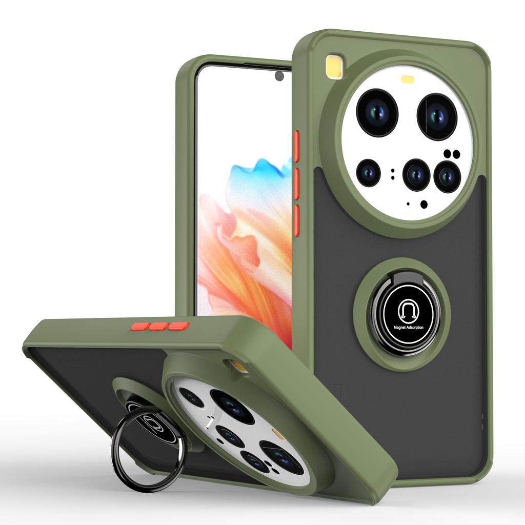 Armor Matte Case For Xiaomi 15 Ultra 5G Cover Ring Magnetic Stand Holder Shockproof Coque Fundas